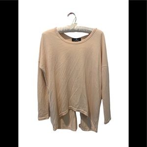 Lulus Zip to My Lou Light Beige Sweater Top XS